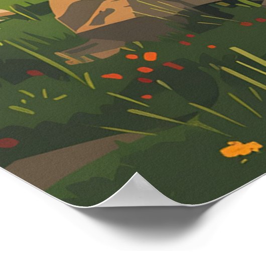 ウィンドケーブナショナルパークバイソンサウスダコタ ポスター (角)