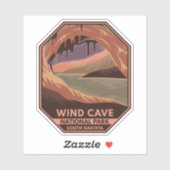 ウィンドケーブナショナルパークミニマルレトロエンブレム シール (シート)