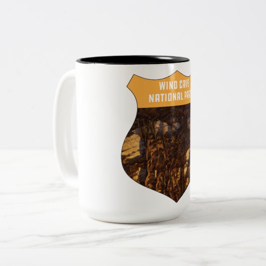 ウィンドケーブナショナルパークレトロボクストワークサウスダコタ ツートーンマグカップ (正面左)