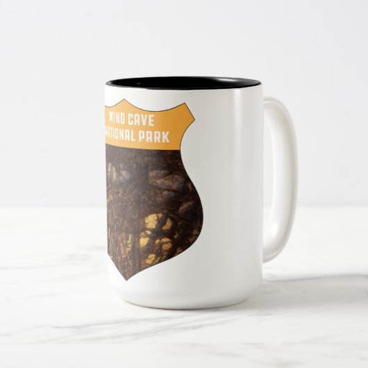 ウィンドケーブナショナルパークレトロボクストワークサウスダコタ ツートーンマグカップ (正面右)