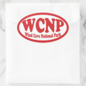 ウィンドケーブ国立公園赤い楕円シール 楕円形シール (バッグ)