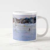 ウィンドサーファーおよび水浴者 ジャンボコーヒーマグカップ (右)