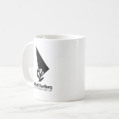 ウィンドサーファーは立ったままやる コーヒーマグカップ (正面左)