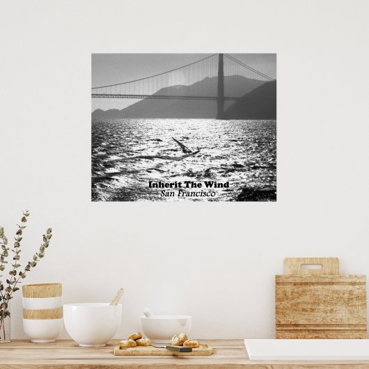ウィンドサーファーオンサンフランシスコ湾 ポスター (キッチン)