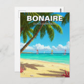 ウィンドサーファーズインボネアオランダ カリブの ポストカード (正面/裏面)