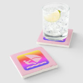 ウィンドサーファー – ウィンドサーフィンレインボー ストーンコースター (横)