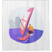 ウィンドサーファー・ウィンドサーフィン シャワーカーテン (正面)