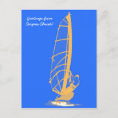 ウィンドサーファー、コーパスクリスティからの挨拶！ ポストカード (正面)