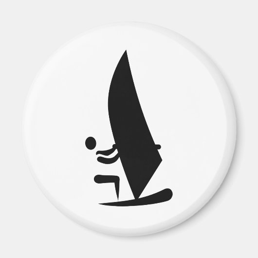 ウィンドサーフィンのシンボル マグネット (正面)