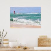 ウィンドサーフィンのダイヤモンドヘッドポスター ポスター (キッチン)