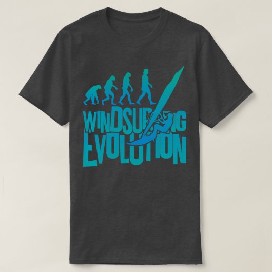 ウィンドサーフィンの進化 Tシャツ (デザイン正面)