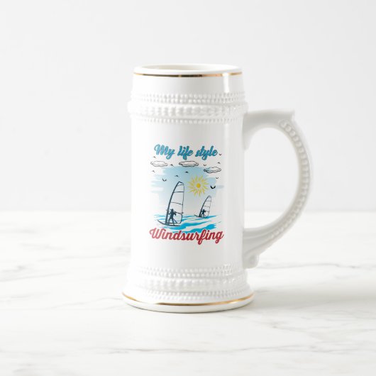 ウィンドサーフィンは私の生活スタイル ビールジョッキ (右)