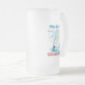 ウィンドサーフィンは私の生活スタイル フロストグラスビールジョッキ (正面右)