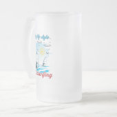 ウィンドサーフィンは私の生活スタイル フロストグラスビールジョッキ (正面左)