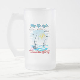 ウィンドサーフィンは私の生活スタイル フロストグラスビールジョッキ