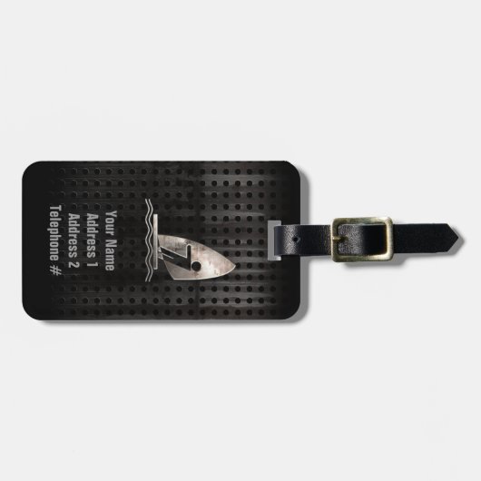 ウィンドサーフィンをすること; カッコいい ラゲッジタグ (正面横)