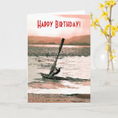 ウィンドサーフィンをすること カード (黄色い花)