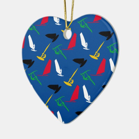 ウィンドサーフィンをすること セラミックオーナメント (左)