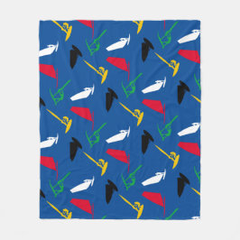 ウィンドサーフィンをすること フリースブランケット