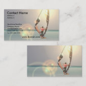 ウィンドサーフィンをするスポーツの名刺 名刺 (正面/裏面)