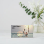 ウィンドサーフィンをするスポーツの名刺 名刺 (スタンド正面)