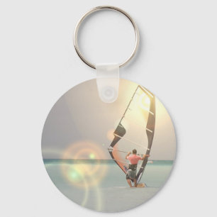 ウィンドサーフィンをするスポーツKeychain キーホルダー