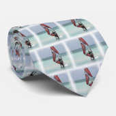 ウィンドサーフィンをする地平線のタイ ネクタイ (ロール)