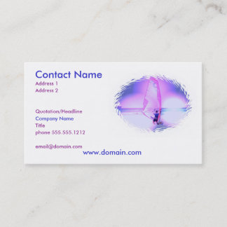 ウィンドサーフィンをする色の名刺 名刺