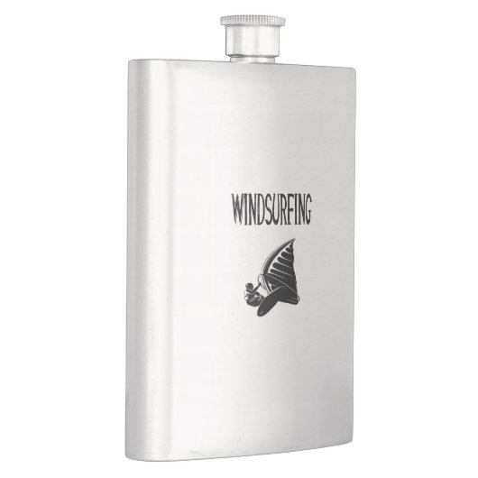 ウィンドサーフィンをするv5黒い文字のスポーツはwindsurfeウィンドサーフィンをします フラスク (右)