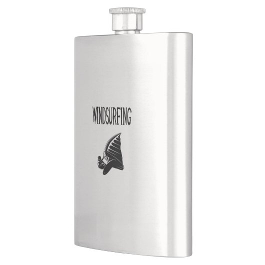 ウィンドサーフィンをするv5黒い文字のスポーツはwindsurfeウィンドサーフィンをします フラスク (左)
