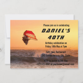 ウィンドサーフィンアットサンセットサーファーサーボーディングカスタム 招待状