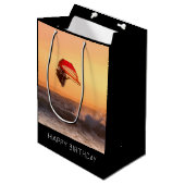 ウィンドサーフィンアットサンセットサーファーサーボーディング ミディアムペーパーバッグ (正面アングル)