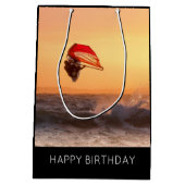 ウィンドサーフィンアットサンセットサーファーサーボーディング ミディアムペーパーバッグ (裏面)