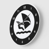 ウィンドサーフィンデザインウォールクロック ラージ壁時計 (傾斜)