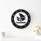 ウィンドサーフィンデザインウォールクロック ラージ壁時計 (ホーム)