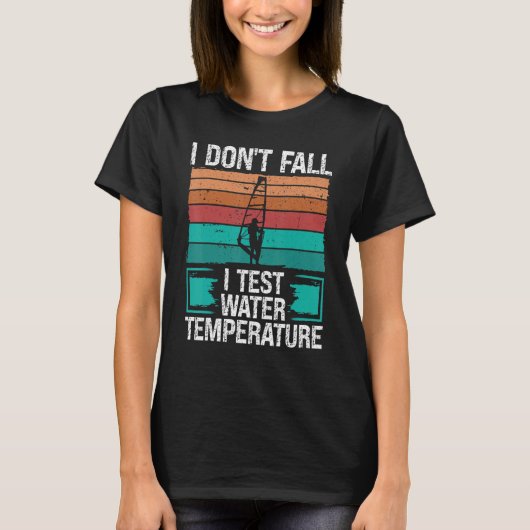 ウィンドサーフィン落下I dont秋ヴィンテージリグウィンドス Tシャツ (正面)