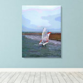 ウィンドサーフィン キャンバスプリント (インサイチュ (ウッドフロア))