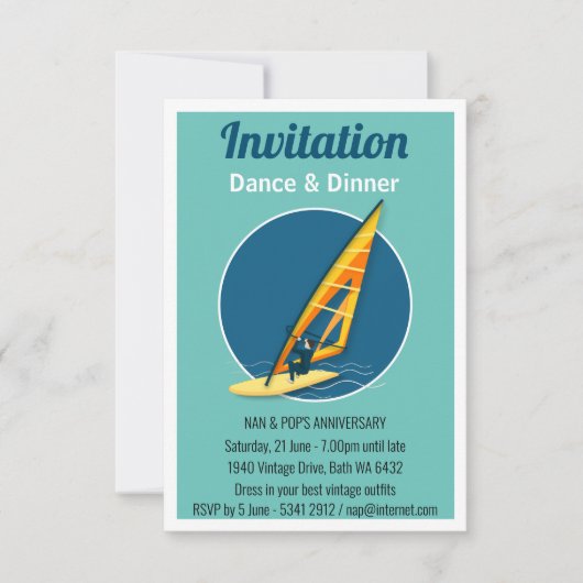 ウィンドサーフィン 招待状 (正面)