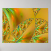 ウィンドサーフィンSierpinski三角形フラクタルアートプリント ポスター (正面)