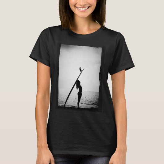 ウィンドサーフサンセットサーファーサーフィン Tシャツ (正面)