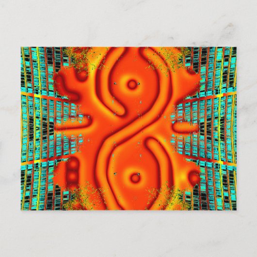 ウィンドスイープエクストリームデザインオレンジアーバン未来主義 ポストカード (正面)