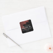 ウィンドスイープグリッター赤エッセンシャル油ブレンドラベル スクエアシール (封筒)