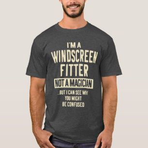 ウィンドスクリーンフィッターおもしろいギフトの役職 Tシャツ