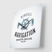 ウィンドセイル航法ポスター スクエア壁時計 (傾斜)