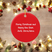 ウィンドソックールク写真、メリークリスマス、パーソナライズ セラミックオーナメント