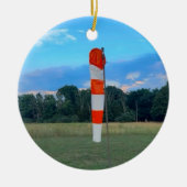 ウィンドソックールク写真、メリークリスマス、パーソナライズ セラミックオーナメント (正面)