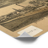 ウィンドットミシガン1896アンティークパノラママップ ポスター (角)