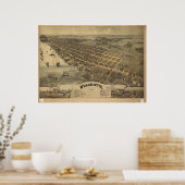 ウィンドットミシガン1896アンティークパノラママップ ポスター (キッチン)