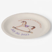 ウィンドハムクリームヴィンテージロッキング馬玩具原野 ペーパープレート (アングル)