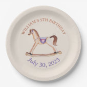 ウィンドハムクリームヴィンテージロッキング馬玩具原野 ペーパープレート (正面)